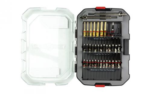 Real Avid Accu-Punch Master Set, 37 Piece Punch Set, Includes 13 Nickel Plated Flat Tip Punches, 13 Nickel Plated Roll Pin Punches, 7 Brass Punches, 2 Flat Sided Punches, 1 Nylon Punch, 1 Taper Punch, 1 Pair of Plastic Tweezers AVMAPS