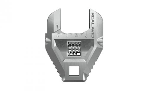 Real Avid Master-Fit Adjustable Wrench, Adjust Up to 1.5, Crowfoot Design for Use with Torque Wrench, Silver AVMFAW