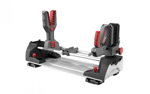 Real Avid Master Gun Workstation, Table Top Clamping Vice for Long Guns, Gray and Red AVMGWS