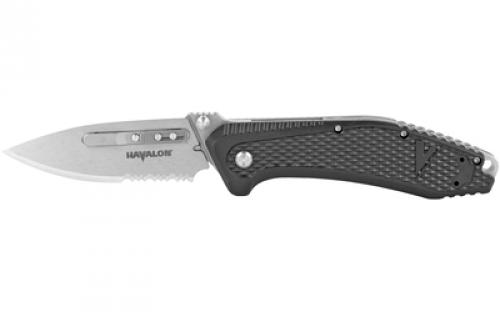 Havalon Redi-Knife, Folding Knife, Black Handle, 3 Blade, 1 Partially Serrated Blade and 1 Non-Serrated Blade, OAL 7 1/4, Ambi Moveable Clip XTC-REDI-B