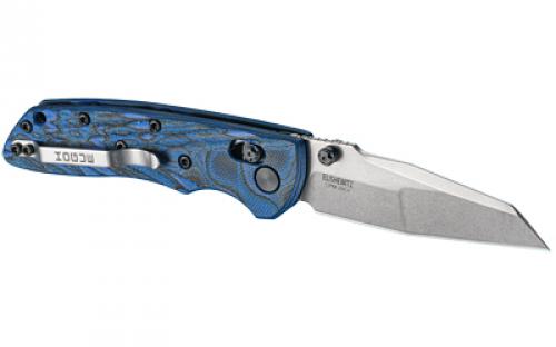 Hogue Deka, Folding Knife, CPM-20CV, Plain Edge, Wharncliffe Blade, 3.25", Stone Tumbled Blade Finish, Blue Lava G-Mascus Frame 24263