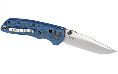 Hogue Deka, Folding Knife, CPM-20CV, Plain Edge, Clip Point Blade, 3.25", Stone Tumbled Blade Finish, Blue Lava G-Mascus Frame 24273