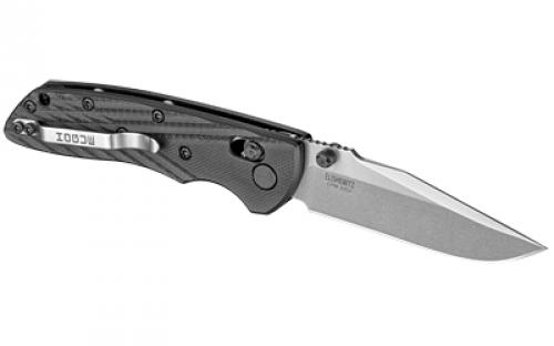 Hogue Deka, Folding Knife, CPM-20CV, Plain Edge, Clip Point Blade, 3.25", Stone Tumbled Blade Finish, Black G10 Frame 24279