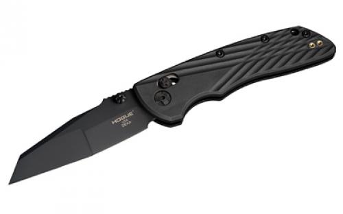 Hogue Deka, Folding Knife, CPM MagnaCut, Cerakote Finish, Black, Plain Modified Wharncliffe Edge, 3.25 Blade, Black Polyamide Nylon 12 Grips 24366