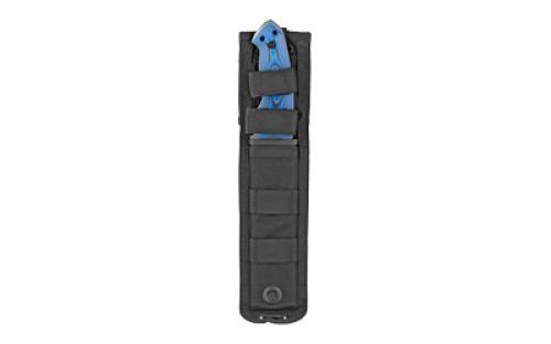 Hogue EX-F01, 5.5" Fixed Blade, Drop Point Blade, G10 G-Mascus Blue Scales, A2 Tool Steel, Black Sheath 35173-EXLRSR