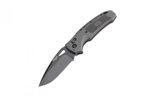 Hogue SIG K320 Tactical, Folding Knife, Cerakote Finish, Gray, Drop Point Blade, 3.5 Blade Length, CPM-S30V Blade Length, CPM-S30V Blade Steel, Plain Edge, ABLE Lock 36372