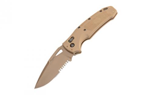 Hogue K320 M17, Folding Knife, Tan, Drop Point Blade, 3.5, PVD Coyote Tan Finish 36373