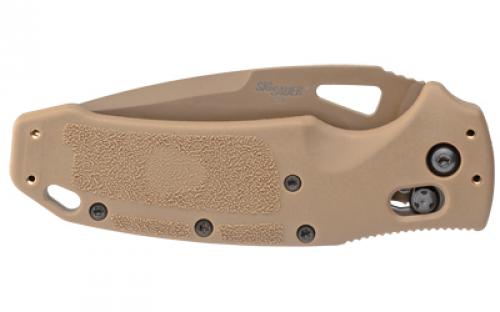 Hogue K320 M17, Folding Knife, Tan, Drop Point Blade, 3.5", PVD Coyote Tan Finish 36373