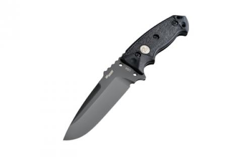 Hogue Sig EX-F01 Tactical, Fixed Blade Knife, Cerakote Finish, Gray, Black G10 Handle, Drop Point, Plain Edge, 5.5 Blade Length, Includes Automatic Retention Sheath with Torx Tool 37172