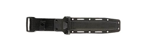 KABAR KA-BAR, Fixed Blade Knife, 7" Blade Length, 11.875 Overall Length, Clip Point, Glass Filled Nylon Sheath, 1095 Cro-Van/Black, Black Kraton G Handle, Combo Edge 1214