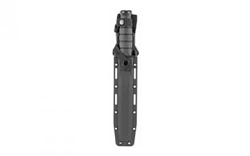 KABAR KA-BAR, Tanto, Fixed Blade Knife, 8" Blade Length, 12.813" Overall Length, Tanto Point, Combo Edge, 1095 Cro-Van Steel, Matte Finish, Black, Black Kraton G Handle, Glass Filled Nylon Sheath 1245