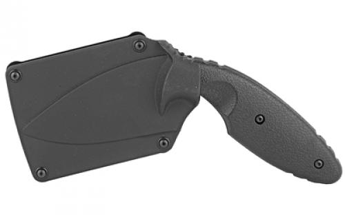 KABAR TDI Law Enforcement, Fixed Blade Knife, 2.313" Blade Length, 5.625" Overall Length, Drop Point, Serrated Edge, AUS 8A Steel, Matte Finish, Black, Zytel Handle, Includes Nylon Sheath 1481