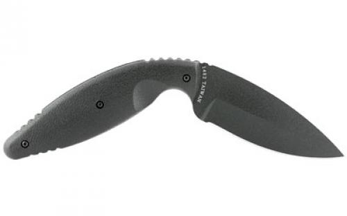KABAR TDI Law Enforcement, Fixed Blade Knife, 3.688" Blade Length, 7.75" Overall Length, Drop Point, AUS 8A Steel, Matte Finish, Black, Zytel Handle, Plain Edge, Nylon Sheath 1482