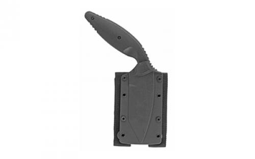 KABAR TDI Law Enforcement, Fixed Blade Knife, 3.688" Blade Length, 7.75" Overall Length, Tanto Point, Combonation Serrated Edge, AUS 8A Steel, Matte Finish, Black, Zytel Handle, Nylon Sheath 1485