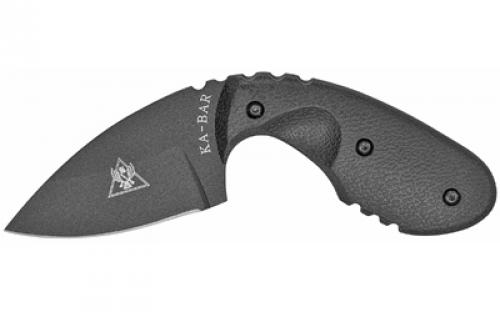 KABAR TDI Investigator, Fixed Blade Knife, 2.71 Blade Length, 5 Overall Length, Drop Point, Plain Edge, AUS 8A, Matte Finish, Black, Nylon/Fiberglass Handle, Nylon Sheath 1493