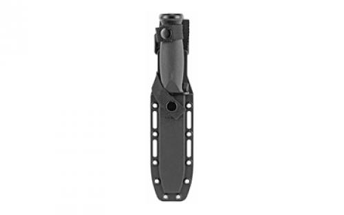 KABAR Mark I, Fixed Blade Knife, 5.125" Blade Length, 9.188" Overall Length, 1095 Cro-Van Steel, Matte Finish, Black, Black Kraton Handle, Plain Edge, Includes Hard Plastic Sheath 2221