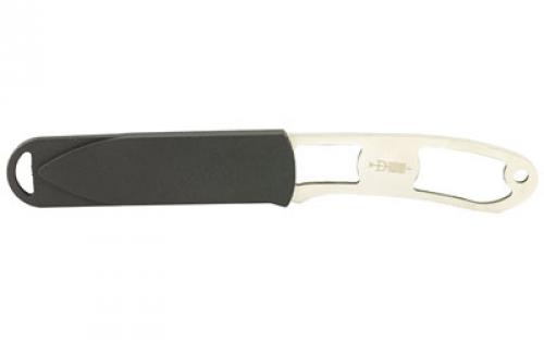 KABAR Dozier, Fixed Blade Knife, 2.75" Blade Length, 6.375" Overall Length, 5Cr15 Stainless Steel, Satin Finish, Silver, Plain Edge, Drop Point, Includes Hard Plastic Sheath 4073BP