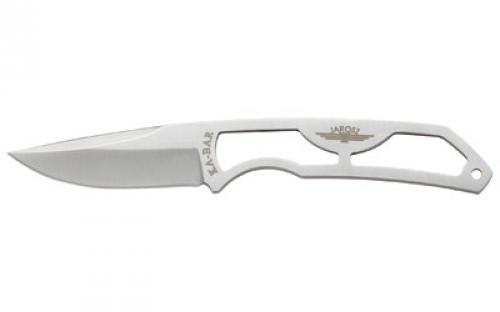 KABAR Jarosz, Fixed Blade Knife, 2.5 Blade Length, 6 Overall Length, 5Cr15 Stainless Steel, Plain Edge, Clip Point, Includes Hard Plastic Sheath 7001BP