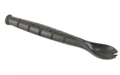 KABAR Tactical Spork, Knife/Fork/Spoon Combo, 6.875" Overall, 2.5" Blade, Black Finish 9909