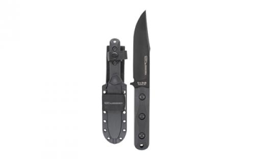 KABAR EK Short Clip Point, Elk Commando, Fixed Blade Knife, 5.062 Blade Length, 9.25 Overall Length, Matte Finish, lack, 1095 Cro-Van Steel, Ultramid Handle, Includes Celcon Sheath EK50