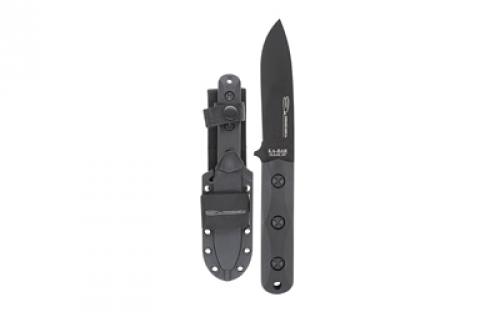 KABAR EK Short Drop Point, Elk Commando, Fixed Blade Knife, 4.312 Blade Length, 8.5 Overall Length, Matte Finish, Black, 1095 Cro-Van Steel, Ultramid Handle, Includes Celcon Sheath EK51