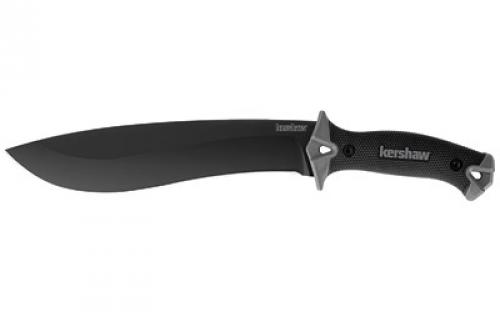 Kershaw Machete, 10 Fixed Blade Knife, Plain Edge, Carbon/Powdercoat, Machete Sheath 1077