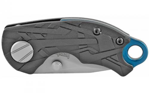 Kershaw Aftereffect, 1.7" Folding Knife, Drop Point, Plain Edge, 8CR13MOV Bead-Blasted, Black Glass-Filled Nylon Handle 1180