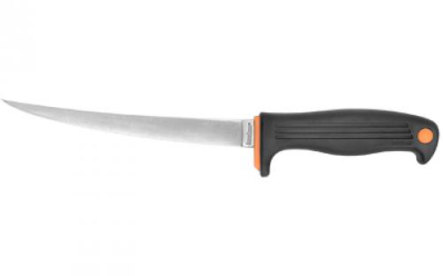 Kershaw Fillet, Fixed Blade Knife, Silver Blade, 7, Black Handle 1257X
