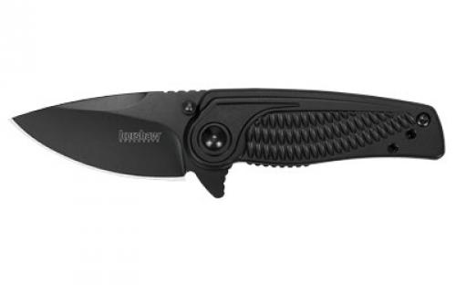 Kershaw SPOKE, Folding Knife/Assisted, 4CR14, black-oxide, Plain, Drop Point, SpeedSafe, Flipper, Liner Lock, Reversible Carry, 2", Steel, Black-Oxide, Box 1313BLK