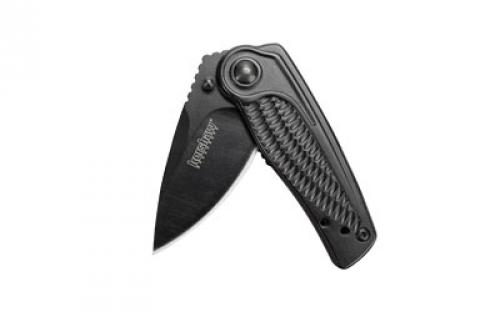 Kershaw SPOKE, Folding Knife/Assisted, 4CR14, black-oxide, Plain, Drop Point, SpeedSafe, Flipper, Liner Lock, Reversible Carry, 2", Steel, Black-Oxide, Box 1313BLK