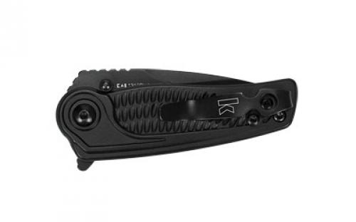 Kershaw SPOKE, Folding Knife/Assisted, 4CR14, black-oxide, Plain, Drop Point, SpeedSafe, Flipper, Liner Lock, Reversible Carry, 2", Steel, Black-Oxide, Box 1313BLK