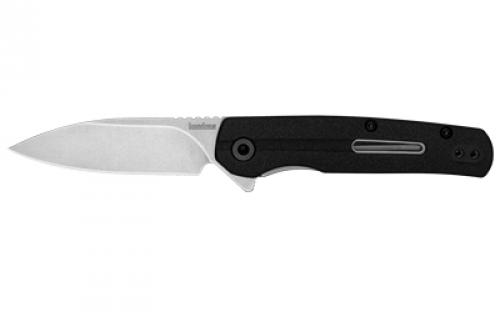 Kershaw Korra, 2.75 Folding Knife, Drop Point Blade Plain Edge, Glass Filled Nylon Handle, 5Cr15MoV Steel, Stonewashed Finish, Black 1409