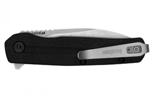 Kershaw Korra, 2.75" Folding Knife, Drop Point Blade Plain Edge, Glass Filled Nylon Handle, 5Cr15MoV Steel, Stonewashed Finish, Black 1409