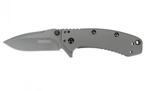 Kershaw Cryo, 2.75 Assisted Folding Knife, Clip Point, Plain Edge 8CR13MOV/Titanium, Carbon Nitride Coating, Black 8CR13MOV/Titanium Carbon Nitride Coating Plain Box 1555TI