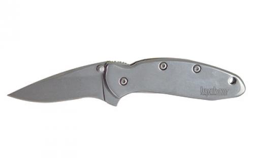 Kershaw Chive, 1.938 Assisted Folding Knife, Clip Point, Plain Edge, 420HC/Satin, Satin 410 Stainless, Thumb Stud/Pocket Clip 1600