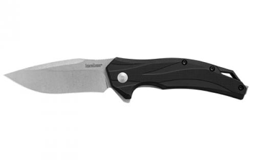 Kershaw Lateral, Folding Knife, Flipper Assisted Opening, Plain Edge, 8Cr13Mov Steel, Stonewash Finish, Glass Filled Nylon Handle, 3.1 Blade, 7.4 Overall Length, Includes Deep Carry Pocket Clip 1645