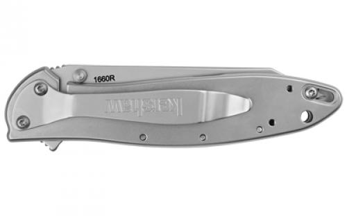 Kershaw RANDOM LEEK, Folding Knife, Plain Edge, Reverse Tanto, 3" Blade, Bead Blasted Finish, Sandvik 14C28N, SpeedSafe, Flipper, Frame Lock, Reversible Carry 1660R