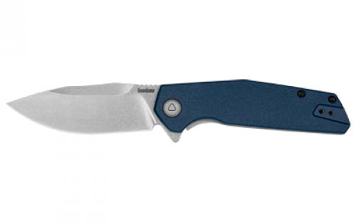 Kershaw Kershaw Lucid, Folding Knife/Assisted, 3.2, Plain Edge, 8Cr13MoV Construction, Stonewash Finish, Glass Filled Nylon Handle, Stonewash Finish, Blue 2036