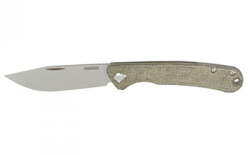 Kershaw Federalist, Folding Knife, 3.25 Blade, Clip Point, Stonewashed Finish, CPM 154 Stainless Steel, Green Micarta Grips 4320