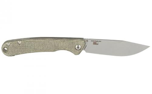 Kershaw Federalist, Folding Knife, 3.25" Blade, Clip Point, Stonewashed Finish, CPM 154 Stainless Steel, Green Micarta Grips 4320