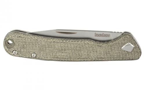 Kershaw Federalist, Folding Knife, 3.25" Blade, Clip Point, Stonewashed Finish, CPM 154 Stainless Steel, Green Micarta Grips 4320