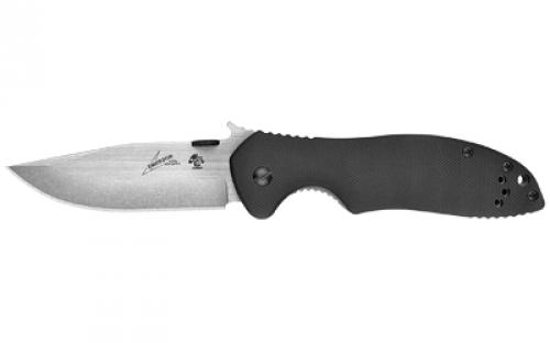 Kershaw Emerson CQC-6K, 3.25 Folding Knife, Drop Point, Plain Edge, D2 Steel, G-10 Front and Bead Blasted Stainless Back Handles 6034D2