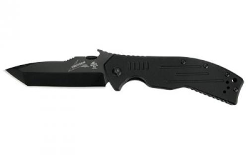 Kershaw Emerson CQC, 3.5 Folding Knife, Tanto Point, Plain Edge, Black G10 Frame, 8CR13MOV/Black Oxide Coating Finish, Wave/Dual Thumb Disc/Pocket Clip 6044TBLK
