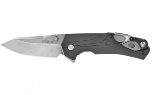Kershaw Drivetrain, Folding Knife, 3.2 Stonewashed Silver Blade, Black Handle 8655