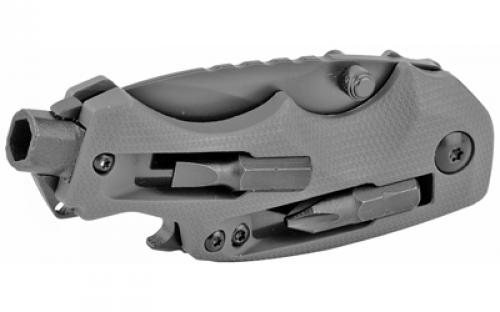 Kershaw Shuffle DIY Folding Knife, 2.4" Blade, Gray Handle, Bottle Opener, Bit Driver 8720