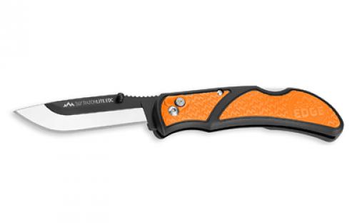 Outdoor Edge Razor Lite, Folding Knife, Plain Edge, 3.5 Blades, 420J2 Stainless Steel, Orange Handle, Includes (6) Drop Point Blades RB-20C