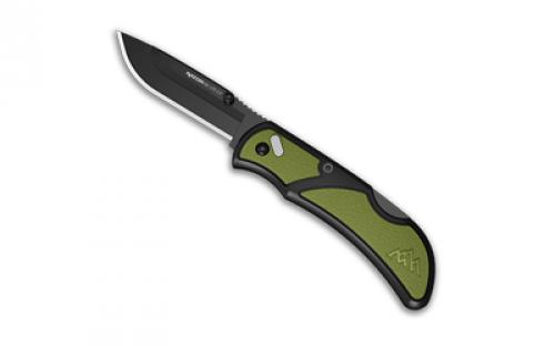Outdoor Edge Razor EDC Lite, Folding Knife, Plain Edge, 2.5 Blades, 420J2 Stainless Steel, Includes (2) Drop Point Blades, Black Oxide Blade Finish, Olive Drab Green Handle RCG25-2C