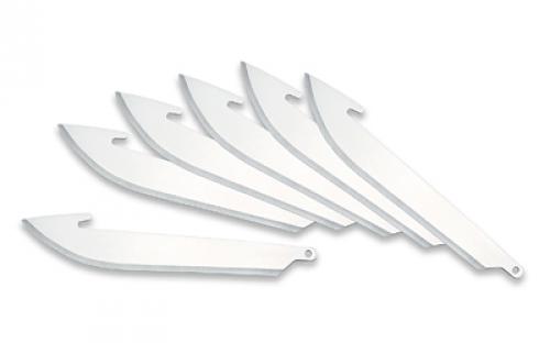 Outdoor Edge Edge Drop-Point Blades, Plain Edge, 3.5 Blades, 420J2 Stainless Steel, 6 Pack RR-6