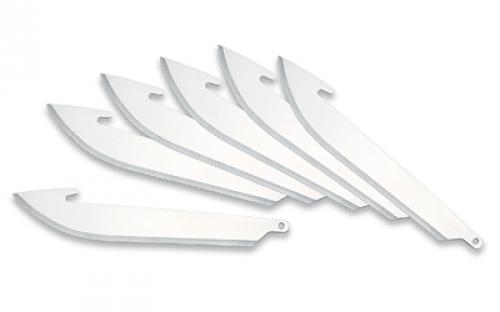 Outdoor Edge Edge Drop-Point Blades, Plain Edge, 3 Blades, 420J2 Stainless Steel, 6 Pack RR30-6