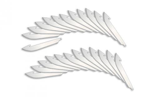 Outdoor Edge Edge Drop-Point Blades, Plain Edge, 3.5 Blades, 420J2 Stainless Steel, 24 Pack RR35-24